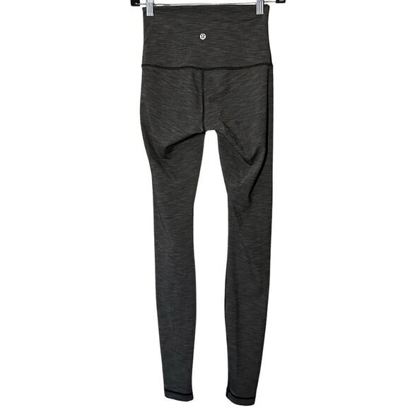 Lululemon Wunder Under Heather Black Space Full Length Leggings Size 4 Yoga Gym - Picture 5 of 9